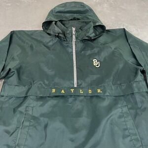 Baylor Bears Jacket Mens XL Green NCAA College Football Pullover Half Zip Hooded